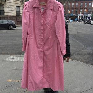 Vintage Pink Trench Coat Spring Jacket Plus Size Miss Abbmoor